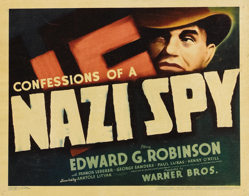 Original movie poster for Confessions of a Nazi Spy